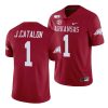 jalen catalon cardinal college football arkansas razorbacks jersey