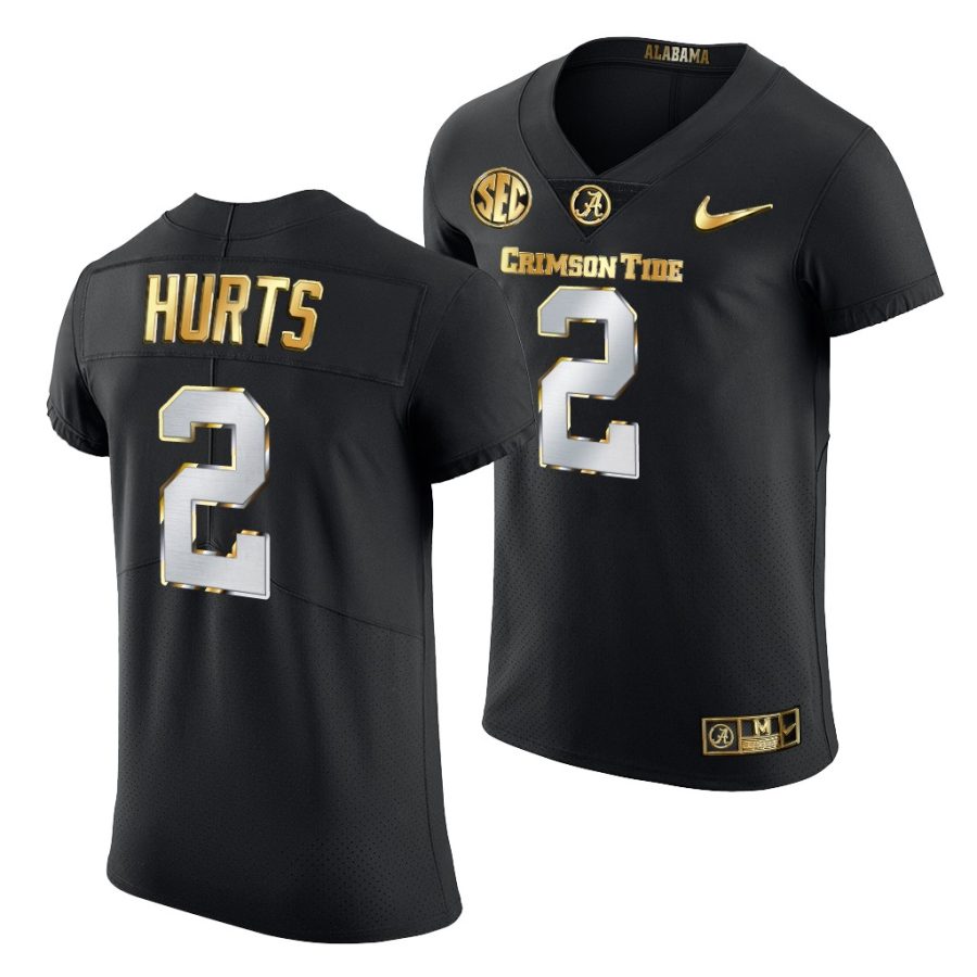 jalen hurts black golden edition alabama crimson tide jersey