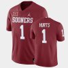 jalen hurts crimson home men's jersey