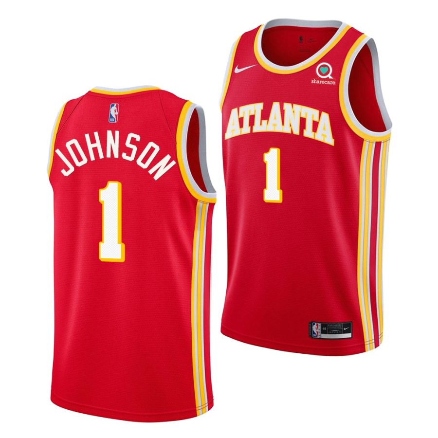 jalen johnson hawks 2021 red icon edition 2021 nba draft jersey