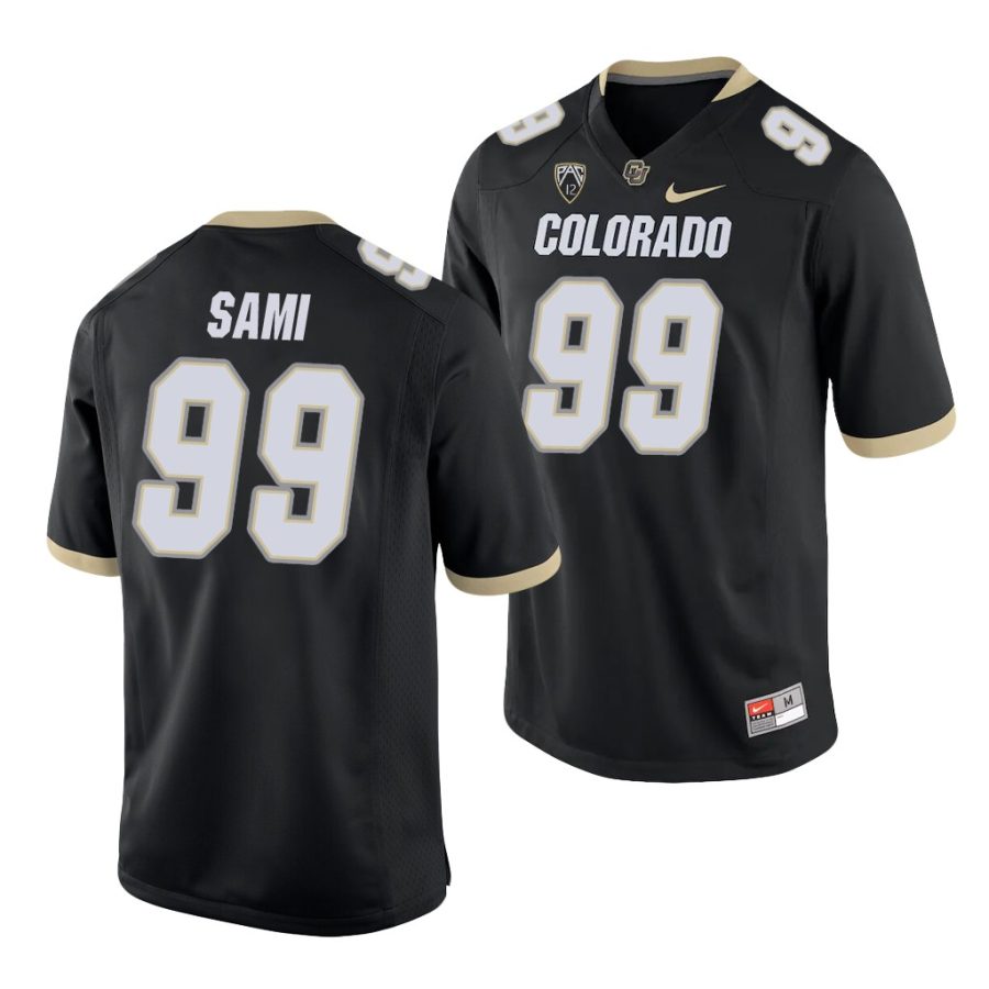 jalen sami black college football men's jersey