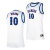 jalen wilson white classic men's jersey