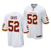 jamin davis washington football team 2021 nfl draft game men's white jersey