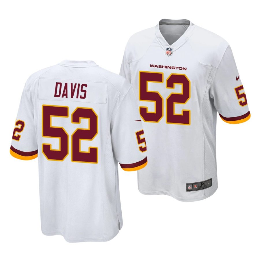 jamin davis washington football team 2021 nfl draft game men's white jersey