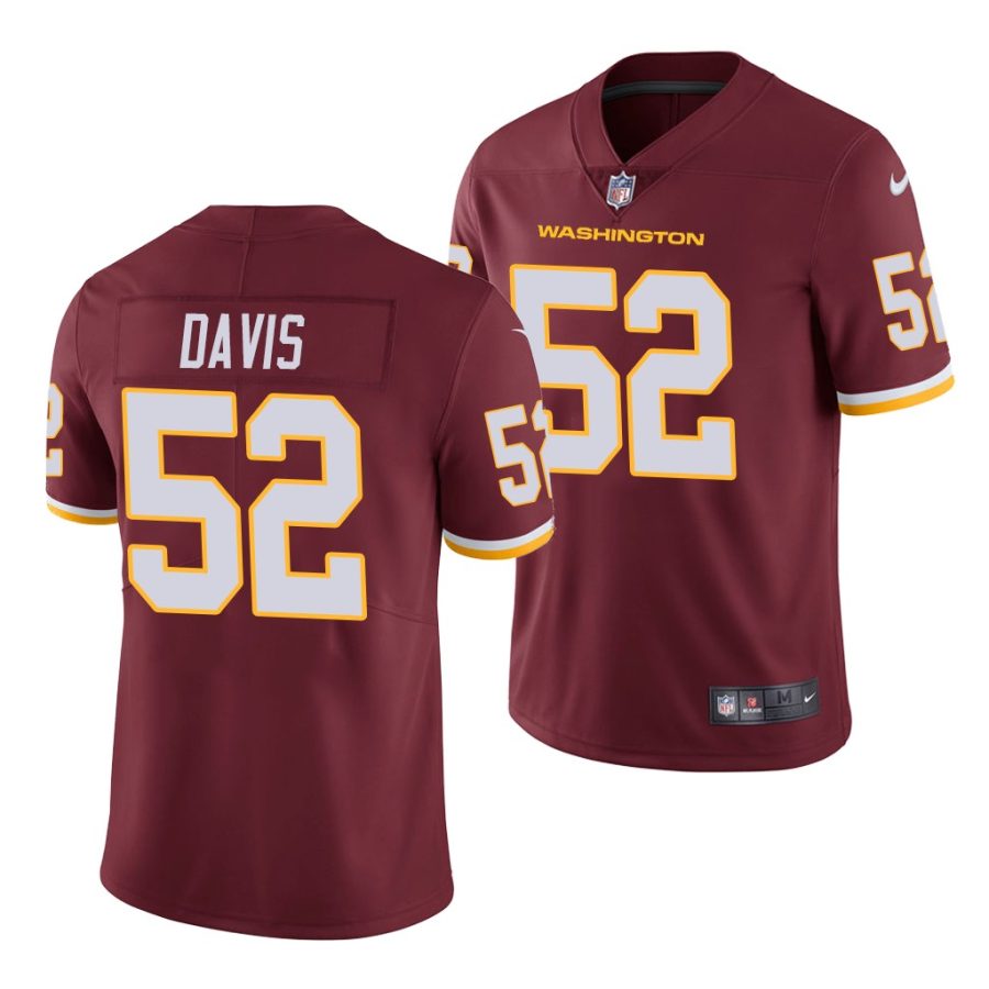 jamin davis washington football team 2021 nfl draft vapor limited men's burgundy jersey