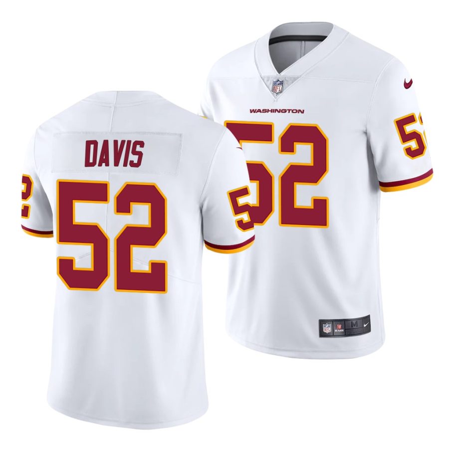 jamin davis washington football team 2021 nfl draft vapor limited men's white jersey