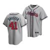 jared shuster braves 2020 mlb draft replica road gray jersey