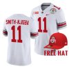 jaxon smith njigba ohio state buckeyes white 2022 rose bowl college football playoff jersey