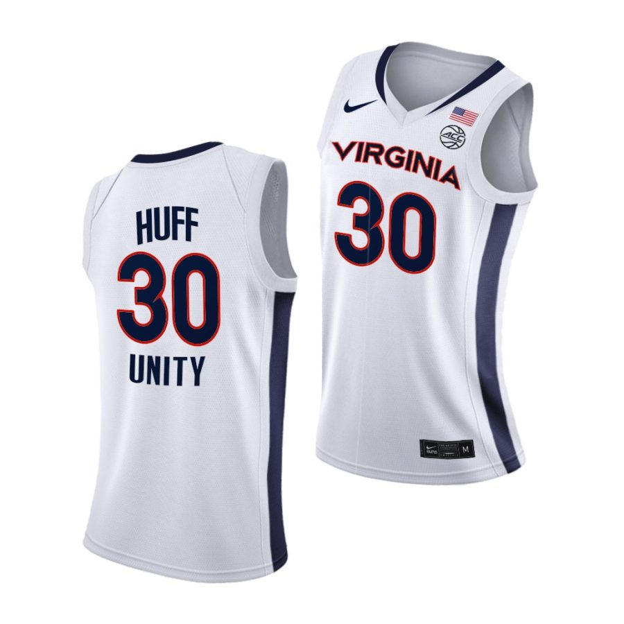 jay huff virginia cavaliers white unity 2021 new brand jersey