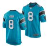 jaycee horn panthers 2021 nfl draft game men's blue jersey