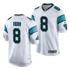 jaycee horn panthers 2021 nfl draft game men's white jersey