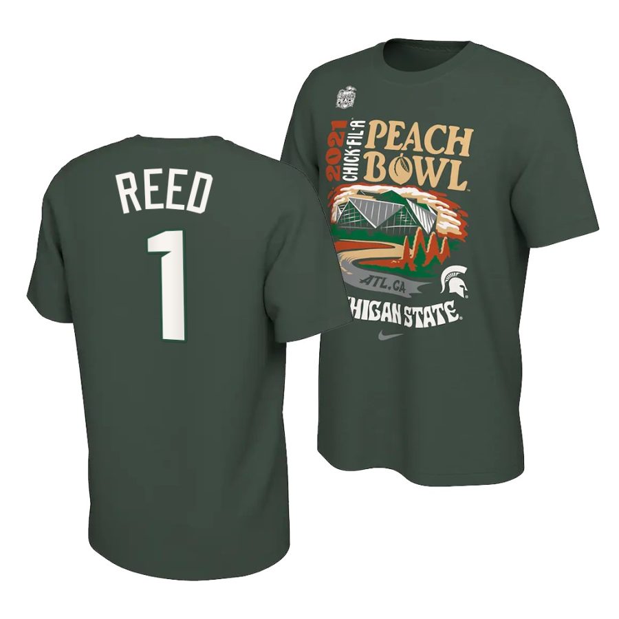 jayden reed locker room 2021 peach bowl green shirt