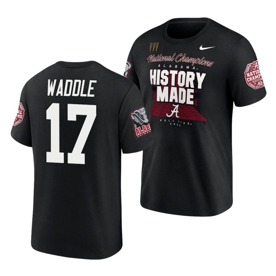 jaylen waddle black 2020 national champions alabama crimson tide shirt