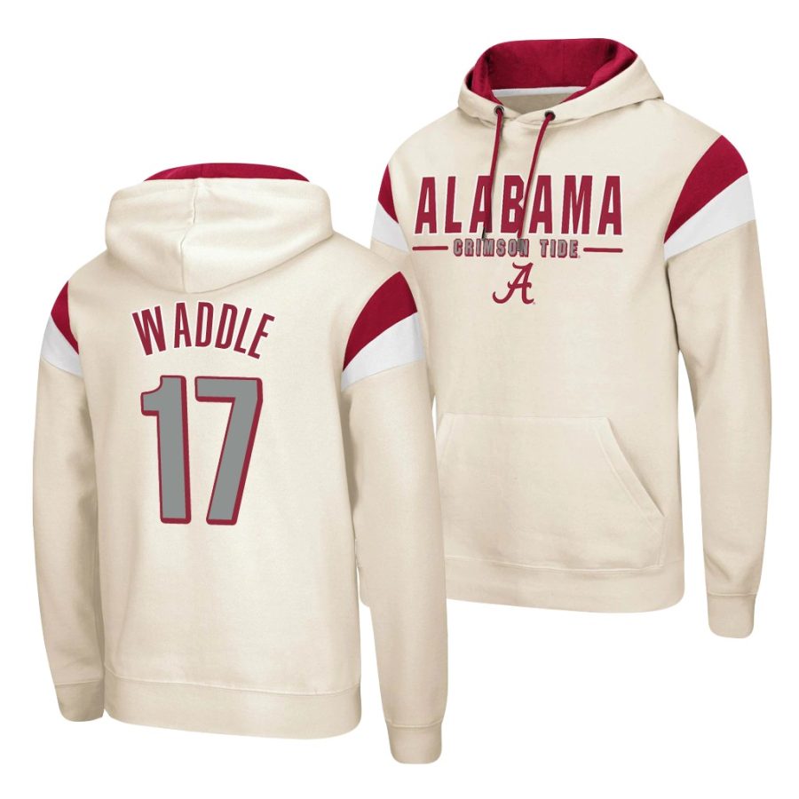 jaylen waddle cream fortress alabama crimson tide jersey