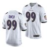 jayson oweh ravens 2021 nfl draft game men's white jersey