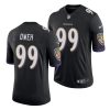 jayson oweh ravens 2021 nfl draft vapor limited men's black jersey