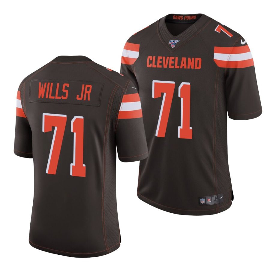 jedrick wills jr. brown 2020 nfl draft men's jersey