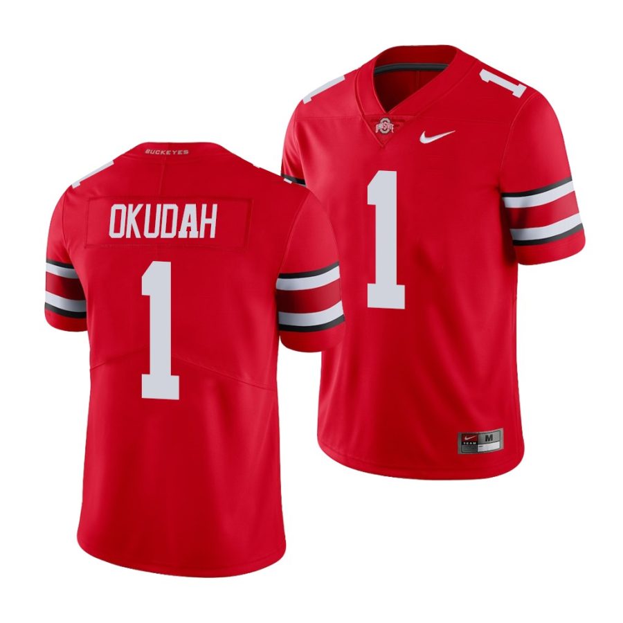 jeff okudah scarlet college football jersey