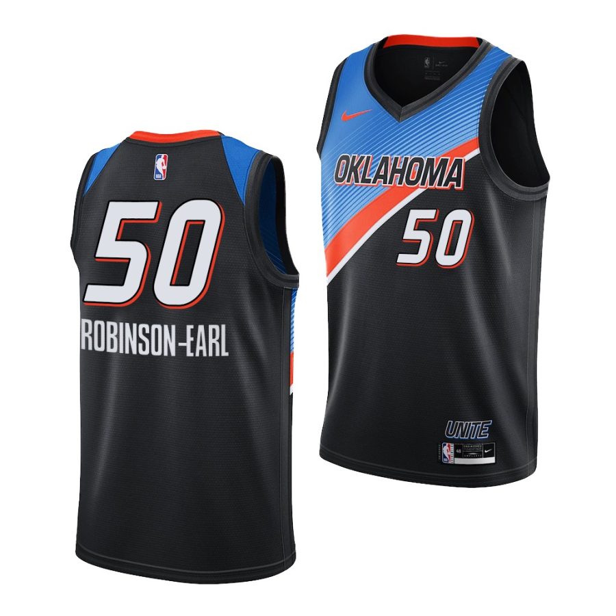 jeremiah robinson earl thunder 2021 black city edition 2021 nba draft jersey