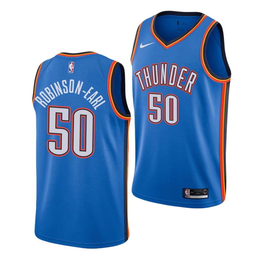 jeremiah robinson earl thunder 2021 blue icon edition 2021 nba draft jersey