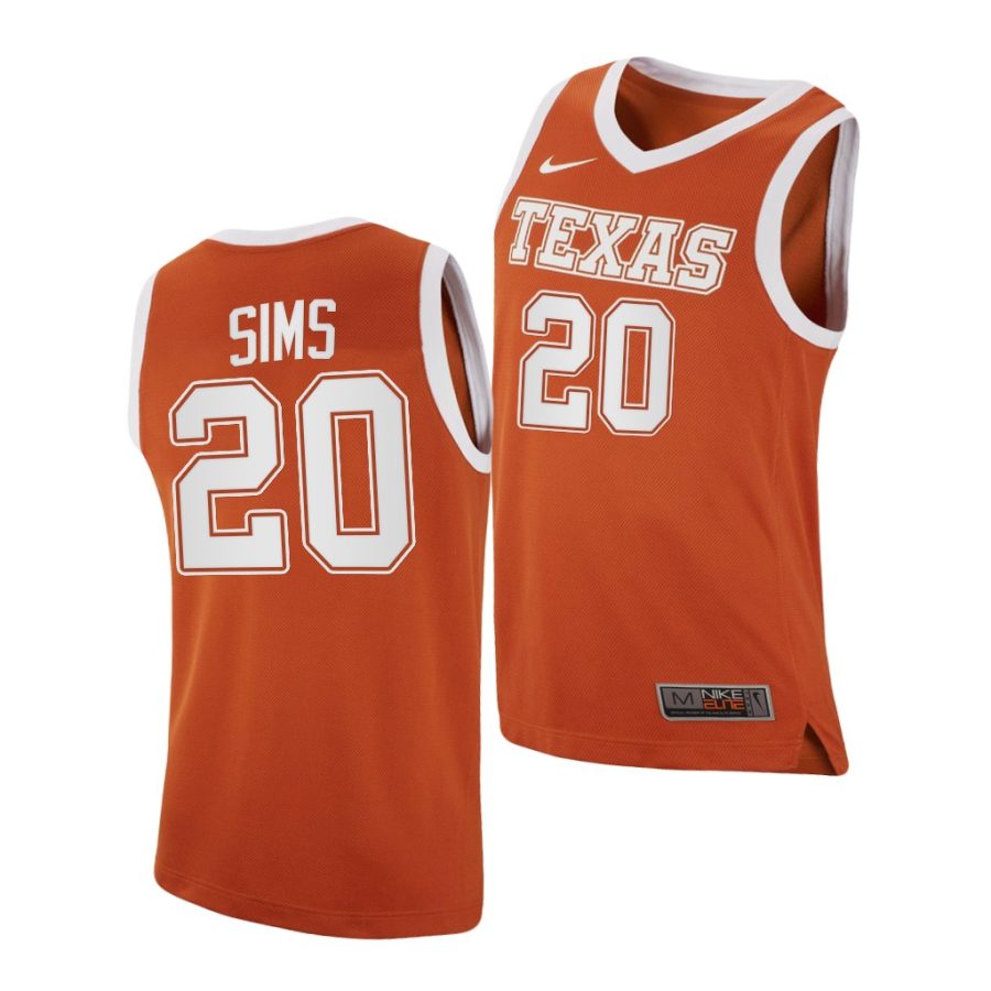 jericho sims orange replica texas longhorns jersey