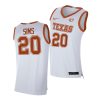 jericho sims white alumni player texas longhorns jersey