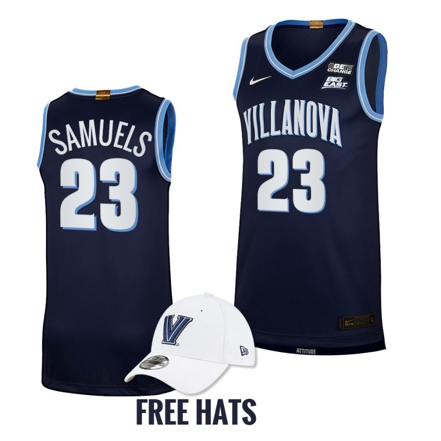 jermaine samuels villanova wildcats navy 2021 22elite basketball road jersey