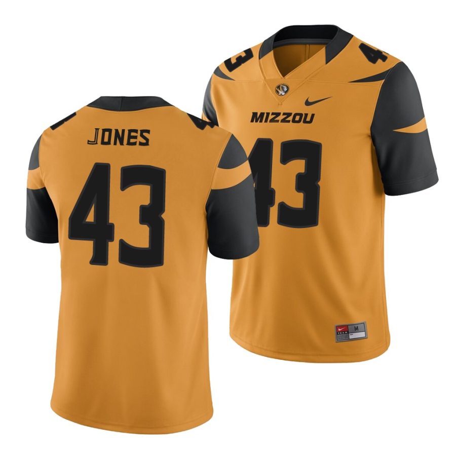 jerney jones gold college football men's jersey