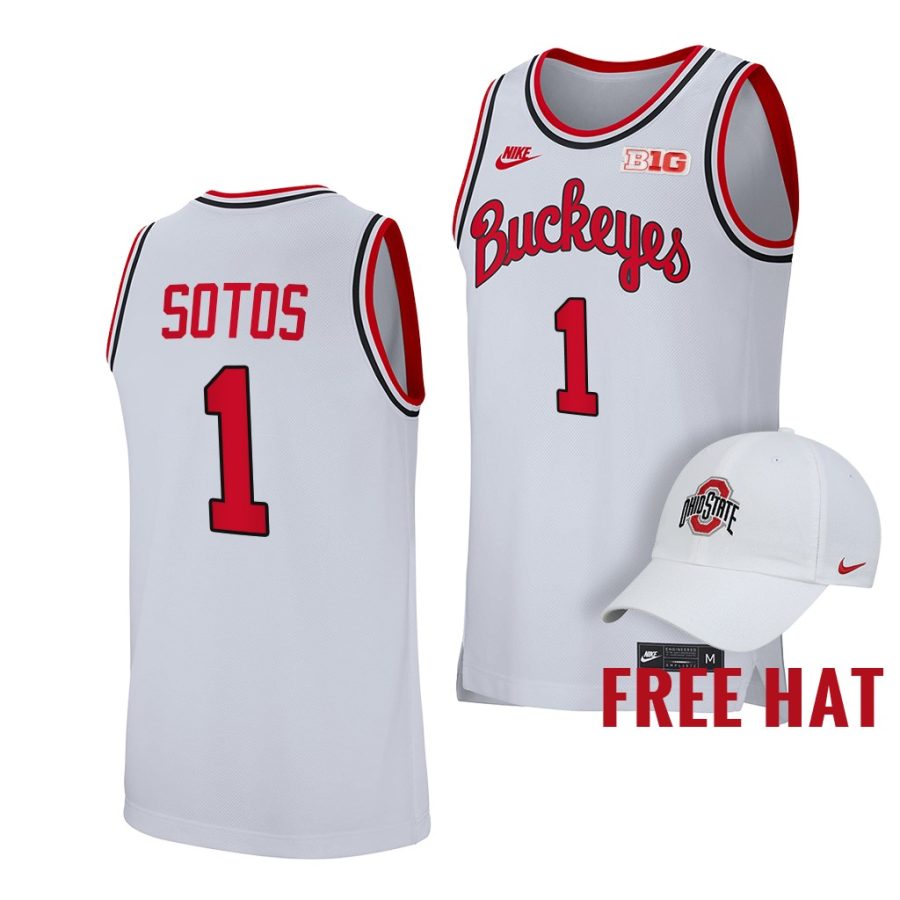 jimmy sotos ohio state buckeyes sotos 2021 22college basketball retro jersey