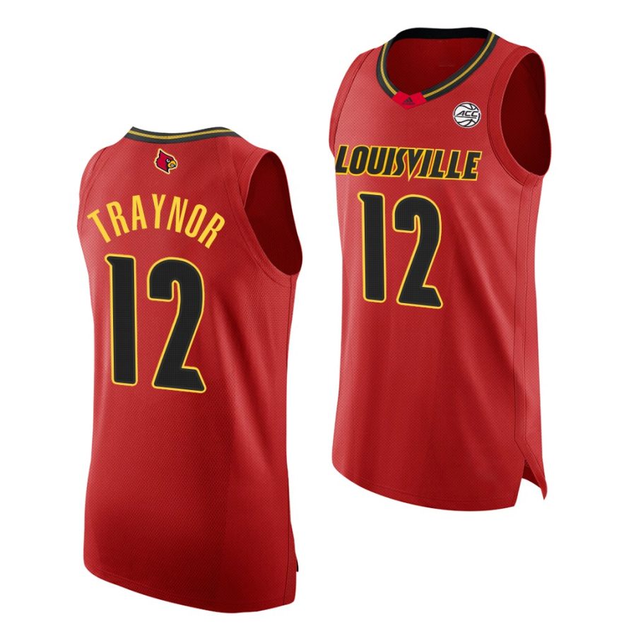 jj traynor red college basketball men jersey