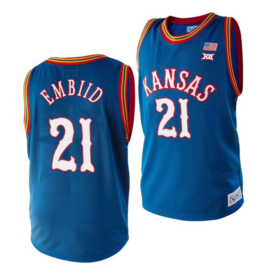 joel embiid royal college basketball men's jersey