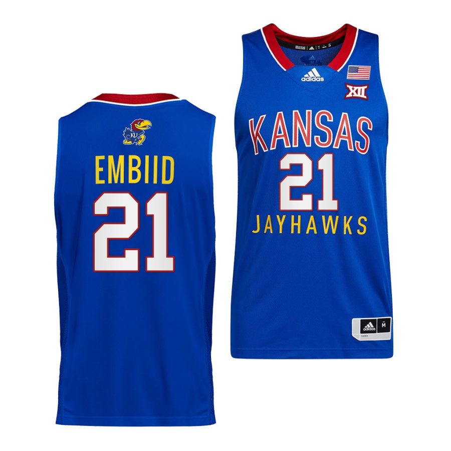 joel embiid royal college basketball throwback jersey