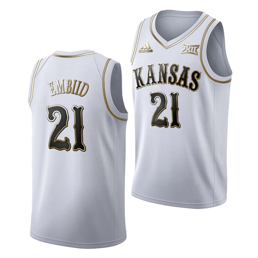 joel embiid white golden limited men's jersey