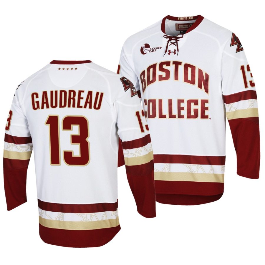 johnny gaudreau nhl college hockey white replica jersey