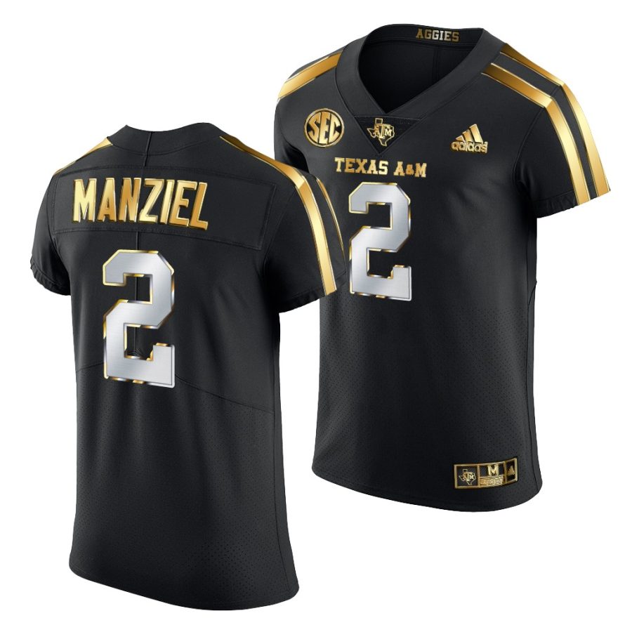 johnny manziel black golden edition texas a&m aggies jersey