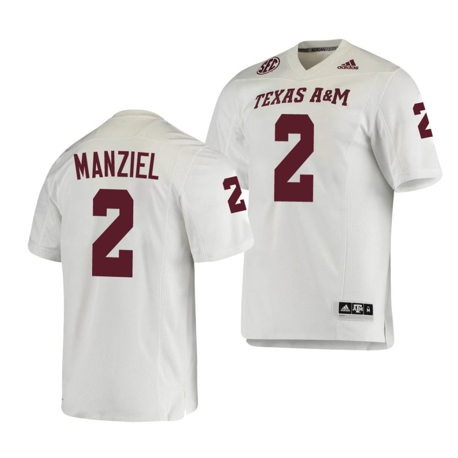 johnny manziel white college football texas a&m aggies jersey