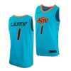 jonathan laurent blue college basketball oklahoma state cowboys jersey