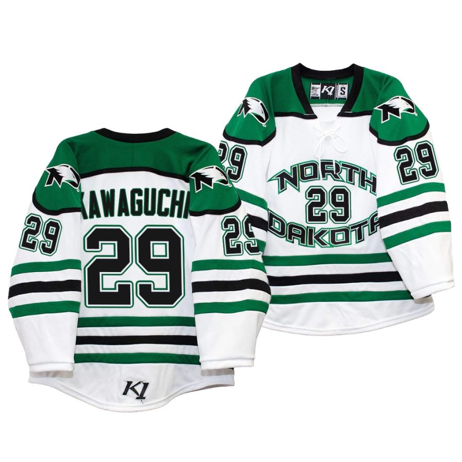 jordan kawaguchi nchc home white college hockey jersey