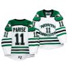 jordan parise nchc home white hockey jersey