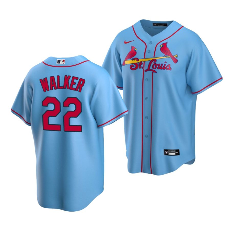 jordan walker cardinals 2020 mlb draft replica alternate light blue jersey