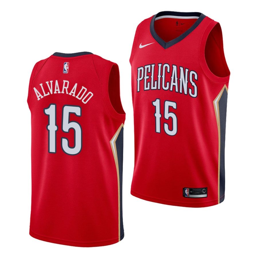 jose alvarado pelicans red statement edition 2021 nba draft jersey