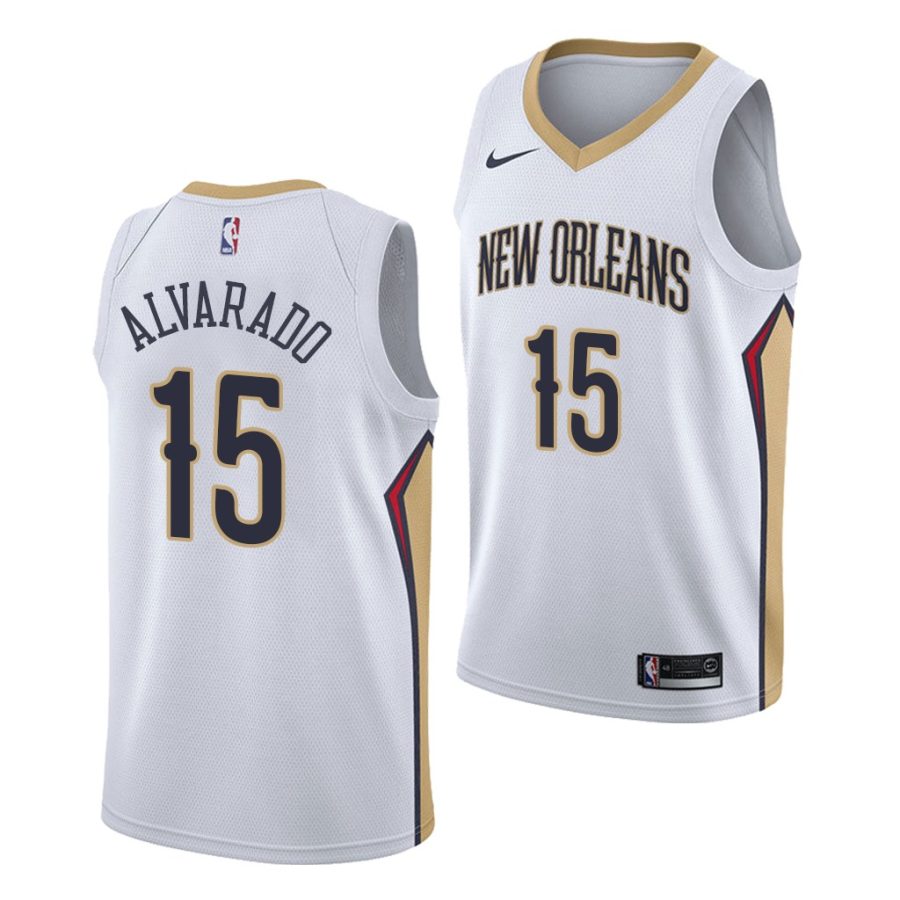 jose alvarado pelicans white association edition 2021 nba draft jersey