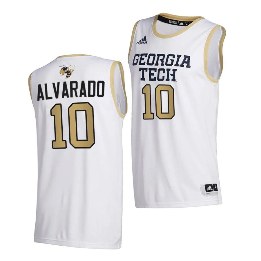 jose alvarado white college basketball men jersey