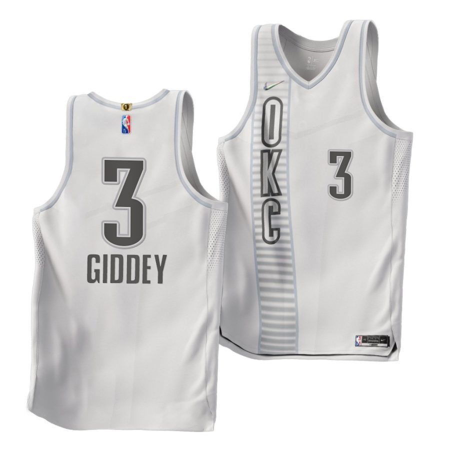 josh giddey thunder 75th authentic white city edition 2021 22 jersey