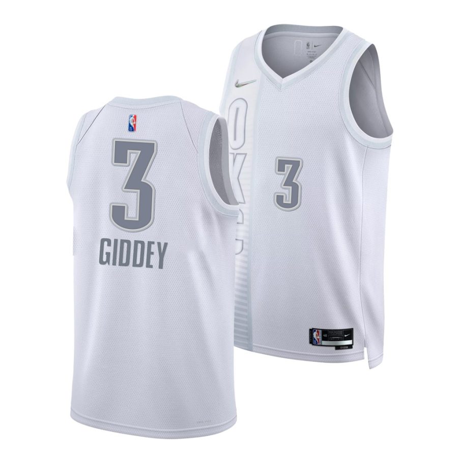 josh giddey thunder 75th diamond white city edition 2021 nba draft jersey