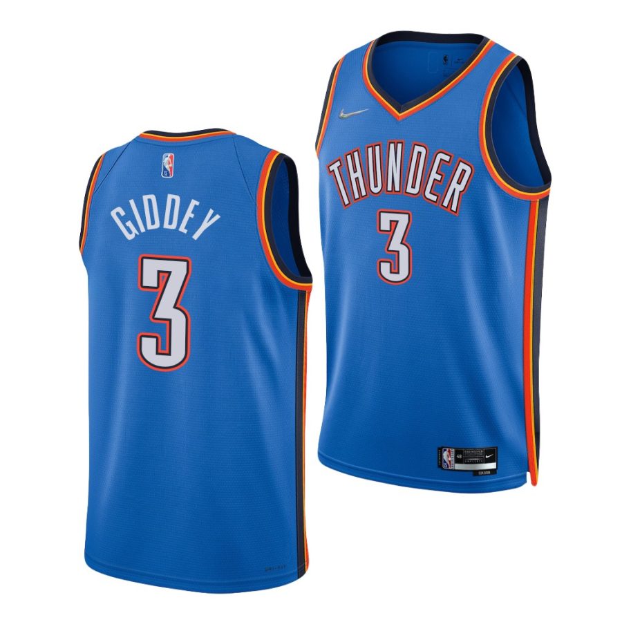 josh giddey thunder diamond 75th anniversary blue icon edition jersey