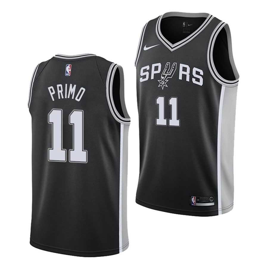 joshua primo spurs 2021 black icon edition 2021 nba draft jersey