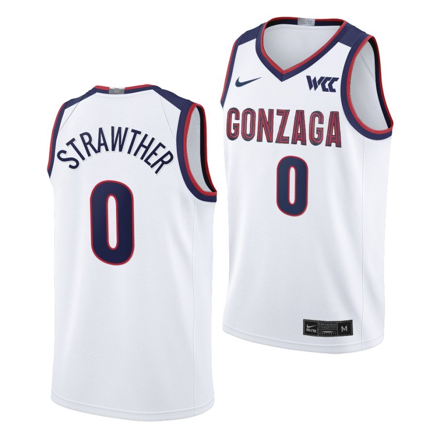 julian strawther white college basketball 2021 22limited jersey