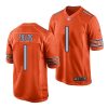 justin fields bears 2021 nfl draft game men's orange jersey