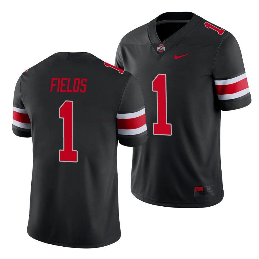 justin fields black college football men's jersey